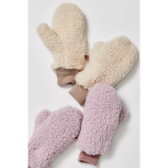 New Free People All Bundled-Up Pop-Top Mittens - Picture 1 of 7